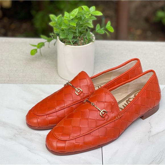 Loraine Woven Loafer (Women) SAM EDELMAN Canyon Orange size 10 new no box - Picture 4 of 16